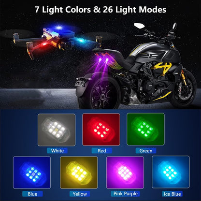 ILUMINAX - 2 Luces LED estrobo magnéticas